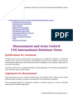 Disarmament and Arms Control - CSS International Relations Notes