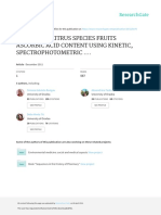 Studies On Citrus Species Fruits Ascorbic Acid Con PDF