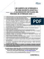 Carpeta Internado en Sedes Docentes Proceso Internado 2020 I