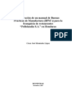 Elaboracion Manualbpm para Franquicia Restaurante Pollo