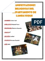 Manifestaciones Religiosas Del Departamento de Lambayeque