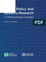 Health Policy and System Research A Methodology Reader PDF