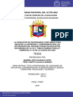 La Grabación de Radiodramas Como Medio para