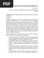 Cuatro Conceptos de Investigación Artística PDF