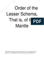 The Order of The Lesser Schema That Is of The Mantle