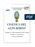 Cinetica Del Alto Horno en La Reduccion Del Feo