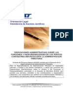 Disposiciones Administrativas Sobre Las Funciones y Responsabilidades de Los Peritos Contadores Inscritos en La SAT PDF