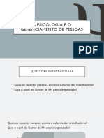 Slide Psicologia e o Gerenciamento de Pessoas