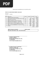 Presupuesto Tarabita