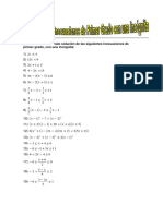 Ejercicio Sobre Inecuaciones de Primer Grado Con Una Incognita PDF