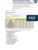 Ficha de Derivación de Niños Con Problemas en El Aprendizaje