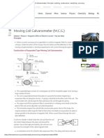 Moving Coil Galvanometer