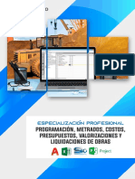 Brochure - Programación, Metrados, Costos, Presupuestos, Valorizaciones y Liquidaciones de Obras