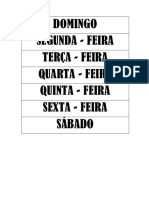 Os Dias Da Semana Calendario