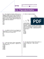 Simulado Progressão Aritmética