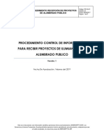 Procedimiento para Recibir Proyectos Alumbrado Publico