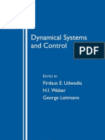 Dynamical Systems and Control