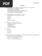 Set Theory Exercise 1