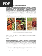 Alimentos de Origen Vegetal