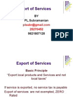 Export of Services: BY PL - Subramanian