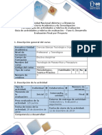 Guía de Actividades y Rúbrica de Evaluación - Fase 6. Desarrollo Evaluación Final Por Proyecto