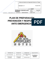 1 PLA SST 001 Plan de Preparación Prevención y Respuesta Ante Emergencias ALTO de LOS ANDAQUIES