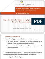 Importância Da Formação Pedagógica Contínua Dos Docentes Do Ensino Superior PDF