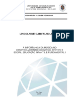 A Importância Da Música No Desenvolvimento Cognitivo, Afetivo e Social Educação Infantil e Fundamental 1