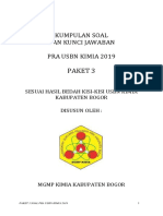 Kimia Paket 3 Soal Usbn 2013