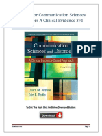 Test Bank For Communication Sciences and Disorders A Clinical Evidence 3rd Edition