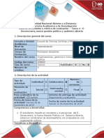 Guía de Actividades y Rúbrica de La Evaluación - Tarea 4 - E-Government, Nueva Gestión Pública y Gobierno Abierto 2019 16-4