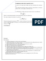 Meter Bridge-Specific Resistance