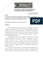 Tendência Pedagógica Na Educação Matemática Escolar Segundo Estudos de Fiorentini