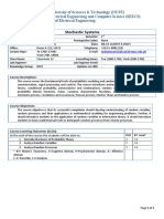 Course Outline Fall19 EE 891 Stochastic Systems