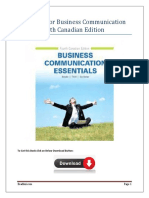 Test Bank For Business Communication Essentials 4th Canadian Edition 