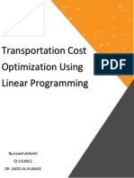 OR2 - Transportation Cost Optimization - Nawaf Alshaikh1