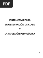 Instructivo de Observacion de Clase