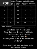 Biogeochemical Cycles Powerpoint Quiz Game With Answer Key For Educators - Download Powerpoint at Www. Science Powerpoint