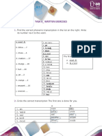 Phonetics and Phonology - Task 6 - Written Exercises