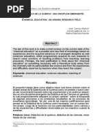 La Didactica de La Quimica Una Disciplina Emergent PDF