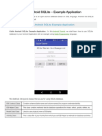 Android Sqlite Example Application