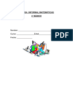 PRUEBA INFORMAL Matematica Tercero Basico