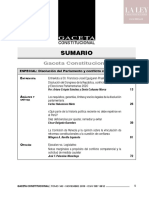 Sumario de Gaceta Constitucional & Procesal Constitucional 143