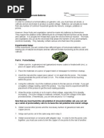 Homemade Batteries Experiment