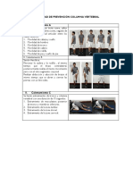 Cartilla de Ejrcicios de Prevencion para Columna