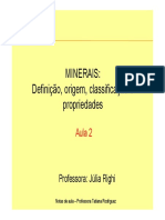 Aula 2 - Minerais PDF