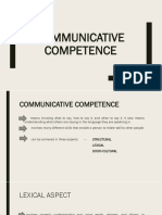 Communicative Competence