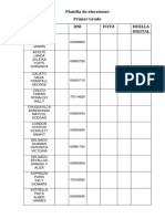 Planilla de Elecciones