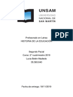 Historia de La Educacion en Argentina y América Latina, Segundo Parcial 2019