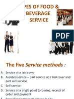 Types of Food and Beverage Services